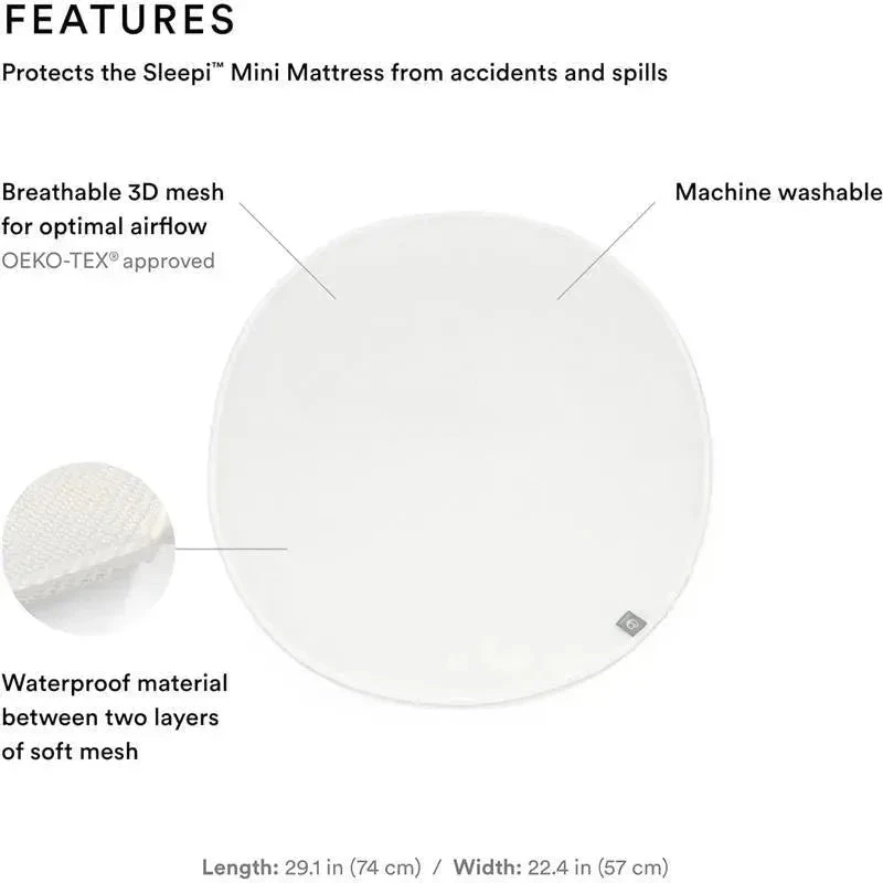Stokke - New Sleepi Mini Protection Sheet, White 4 Stokke - New Sleepi Mini Protection Sheet, White - Image 2