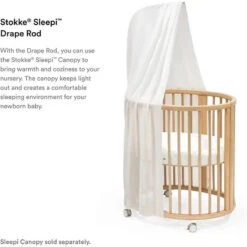 Stokke - Sleepi Drape Rod, Natural 9 Stokke - Sleepi Drape Rod, Natural -Macro Baby Store stokke sleepi drape rod natural image 5
