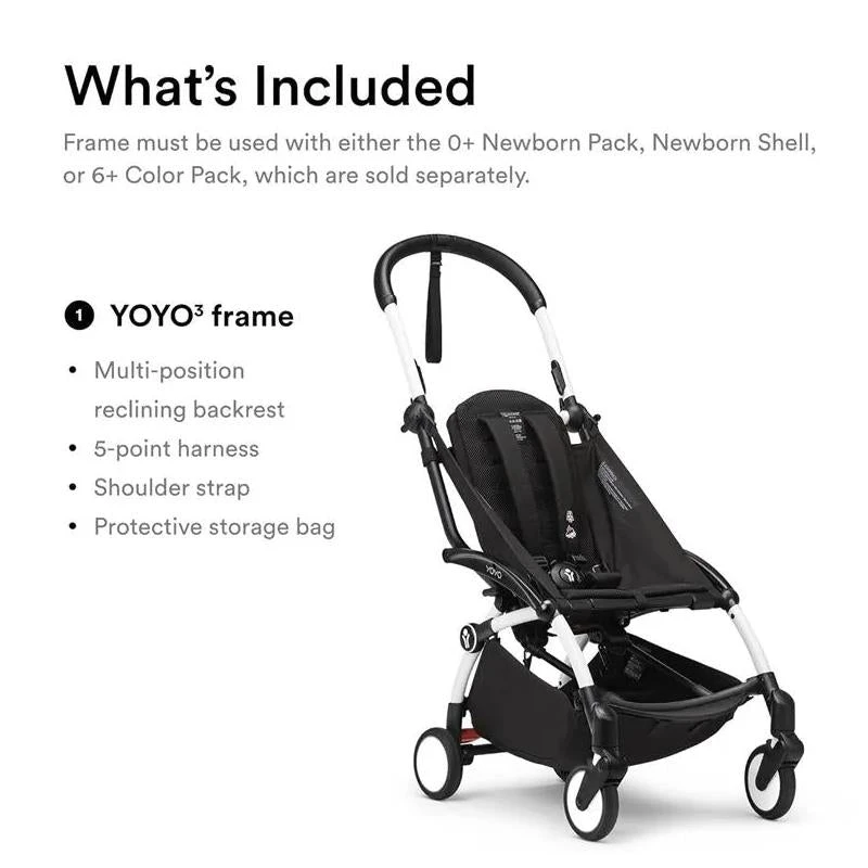 Stokke - Yoyo³ Stroller Bundle, Black And White Frame & Taupe 6+ Color Pack 4 Stokke - Yoyo³ Stroller Bundle, Black And White Frame & Taupe 6+ Color Pack - Image 2