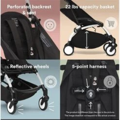 Stokke - Yoyo³ Stroller Bundle, Black And White Frame & Taupe 6+ Color Pack 9 Stokke - Yoyo³ Stroller Bundle, Black And White Frame & Taupe 6+ Color Pack -Macro Baby Store stokke yoyo stroller bundle black and white frame taupe 6 color pack image 3