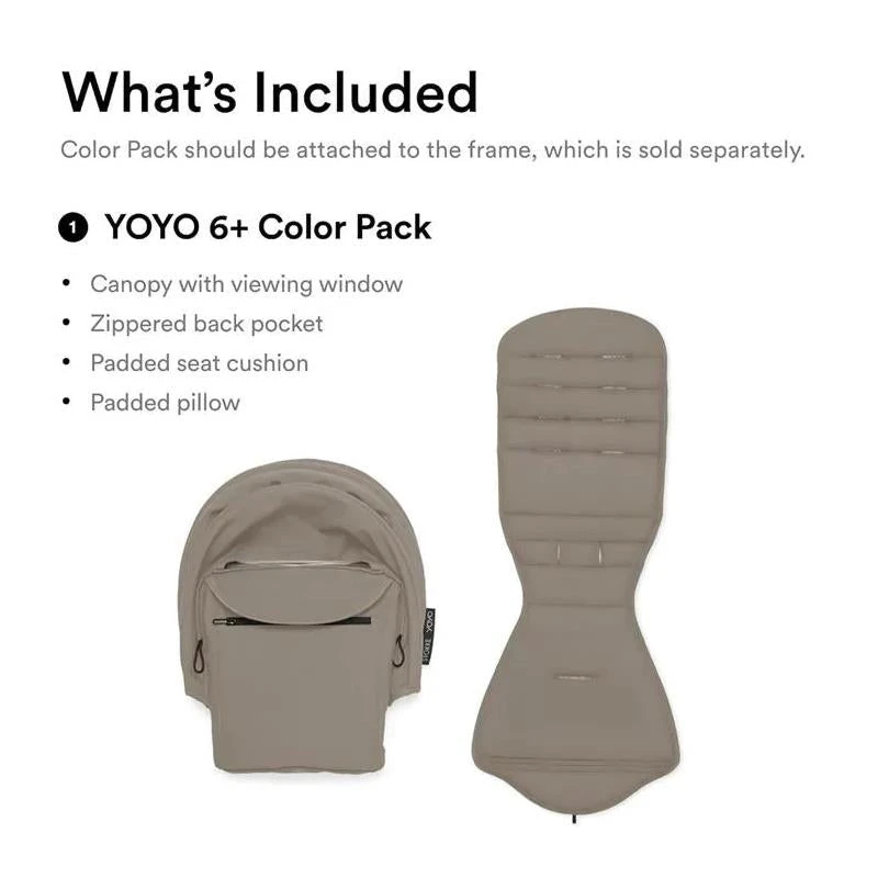 Stokke - Yoyo³ Stroller Bundle, Black And White Frame & Taupe 6+ Color Pack 6 Stokke - Yoyo³ Stroller Bundle, Black And White Frame & Taupe 6+ Color Pack - Image 4