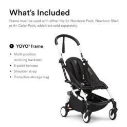Stokke - Yoyo³ Stroller Bundle, Black And White & Toffee 6+ Color Pack -Macro Baby Store stokke yoyo stroller bundle black and white toffee 6 color pack image 2