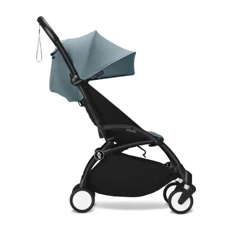 Stokke - Yoyo³ Stroller Bundle, Black Frame | Aqua 6+ Color Pack | Aqua Newborn Pack 7 Stokke - Yoyo³ Stroller Bundle, Black Frame | Aqua 6+ Color Pack | Aqua Newborn Pack - Image 5