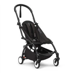 Stokke YOYO3 Frame, Black - Textile Set Not Included - Comes With 5-Point Harness, Multi-Position Reclining Backrest, Canopy Extensions, Padded Sho