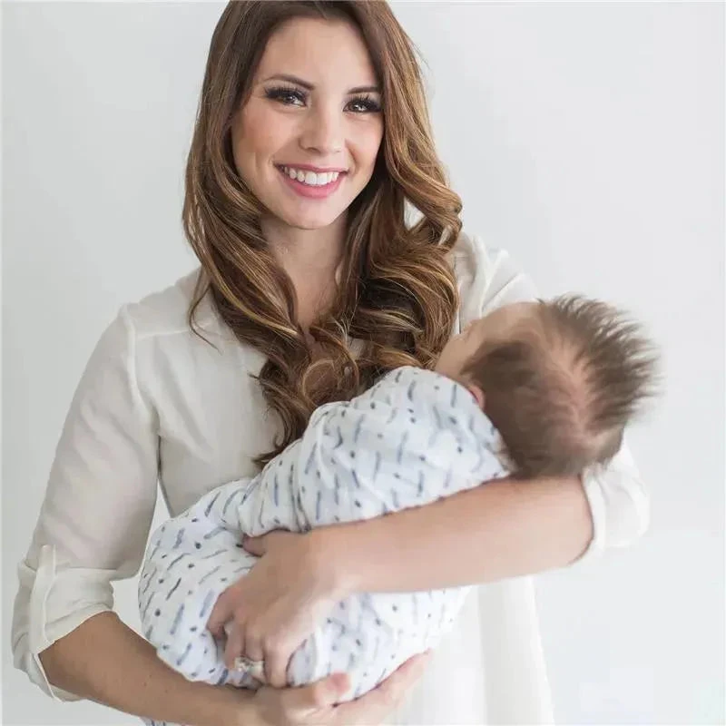 Swaddle Designs - 3Pk Muslin Swaddle Blankets, Indigo Denim 5 Swaddle Designs - 3Pk Muslin Swaddle Blankets, Indigo Denim - Image 3