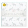 Swaddle Designs - Ultimate Swaddle Blanket, Elephant & Chickies, Seacrystal -Macro Baby Store swaddle designs ultimate swaddle blanket elephant chickies seacrystal image 1