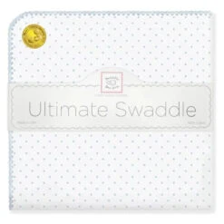 Swaddle Designs - Ultimate Swaddle Blanket, Polka Dots, Pastel Blue