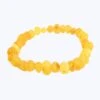 The Amber Monkey - 7-8 Inch Baltic Amber Raw Lemon Stretch Bracelet 1 The Amber Monkey - 7-8 Inch Baltic Amber Raw Lemon Stretch Bracelet -Macro Baby Store the amber monkey 7 8 inch baltic amber raw lemon stretch bracelet image 1
