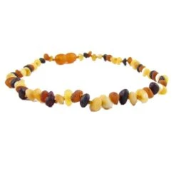 The Amber Monkey - Baroque Baltic Amber 12-13 Inch Necklace, Raw Multi POP