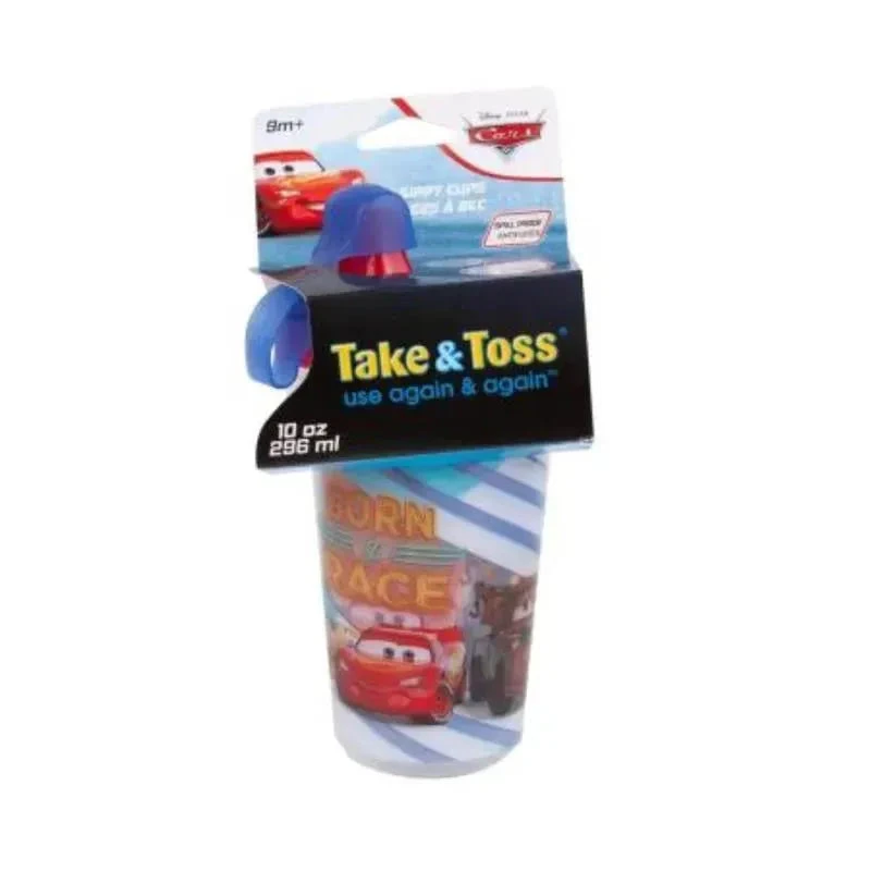 The First Years - Plastic Disney Cars Take & Toss Sippy Cup - 10 Oz, 3 Pack 4 The First Years - Plastic Disney Cars Take & Toss Sippy Cup - 10 Oz, 3 Pack - Image 2