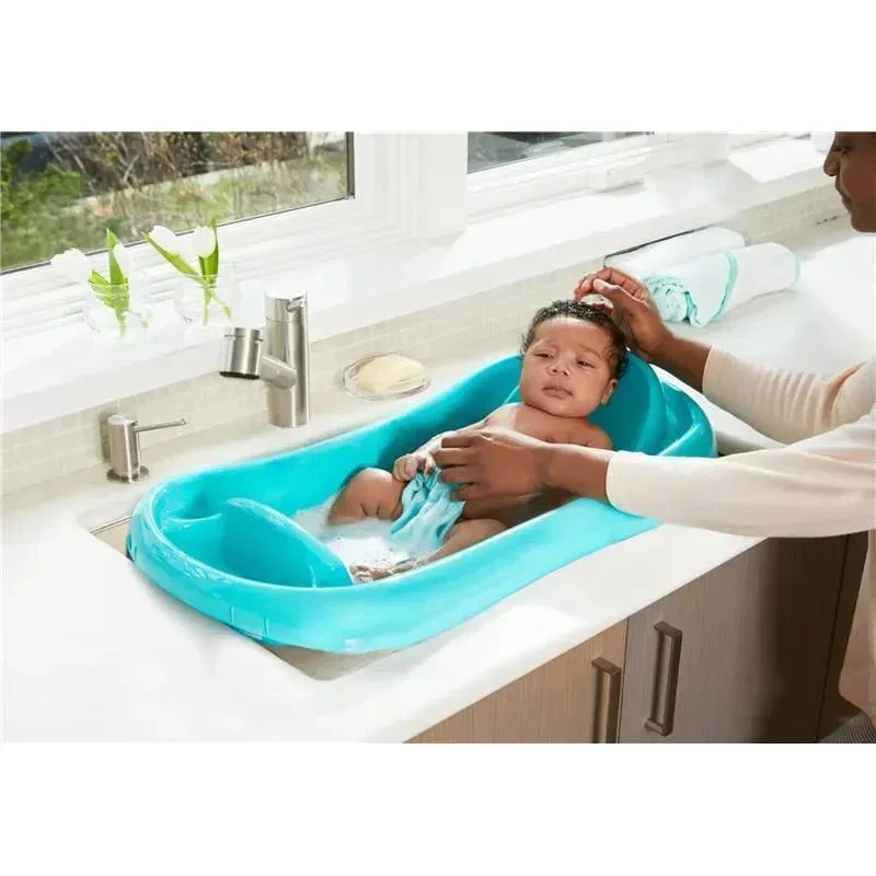 The First Years - Sure Comfort® Newborn To Toddler - 3-in-1 Baby Bathtub, Blue 5 The First Years - Sure Comfort® Newborn To Toddler - 3-in-1 Baby Bathtub, Blue - Image 3