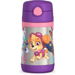 THERMOS - Vacuum Insulated Stainless Steel 10oz Straw Bottle, Paw Patrol Girl