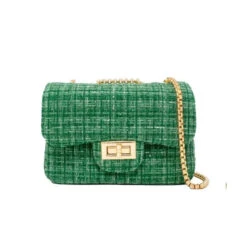 Tiny Treats - Classic Large Tweed Handbag, Green