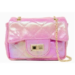 Tiny Treats - Classic Quilted Shiny Mini Bag, Pink