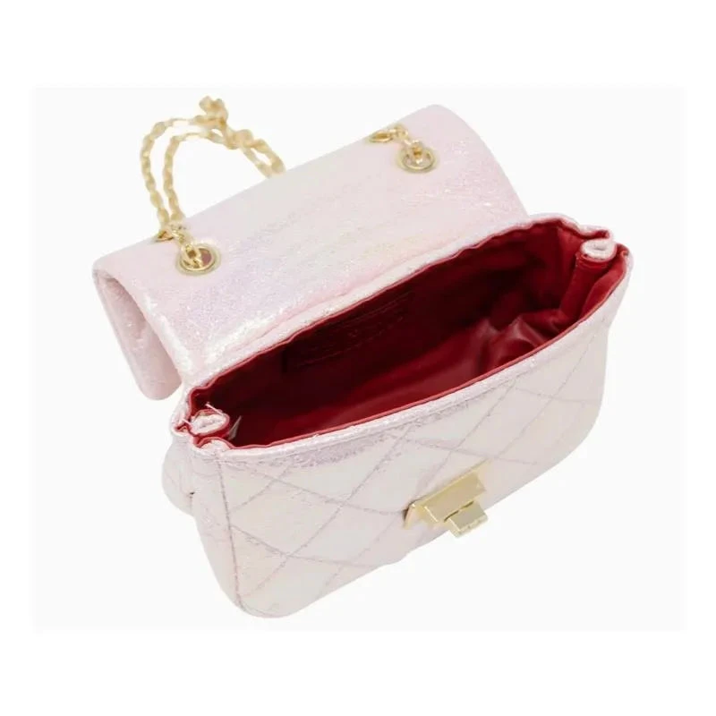 Tiny Treats - Classic Quilted Shiny Mini Bag, Purple 5 Tiny Treats - Classic Quilted Shiny Mini Bag, Purple - Image 3