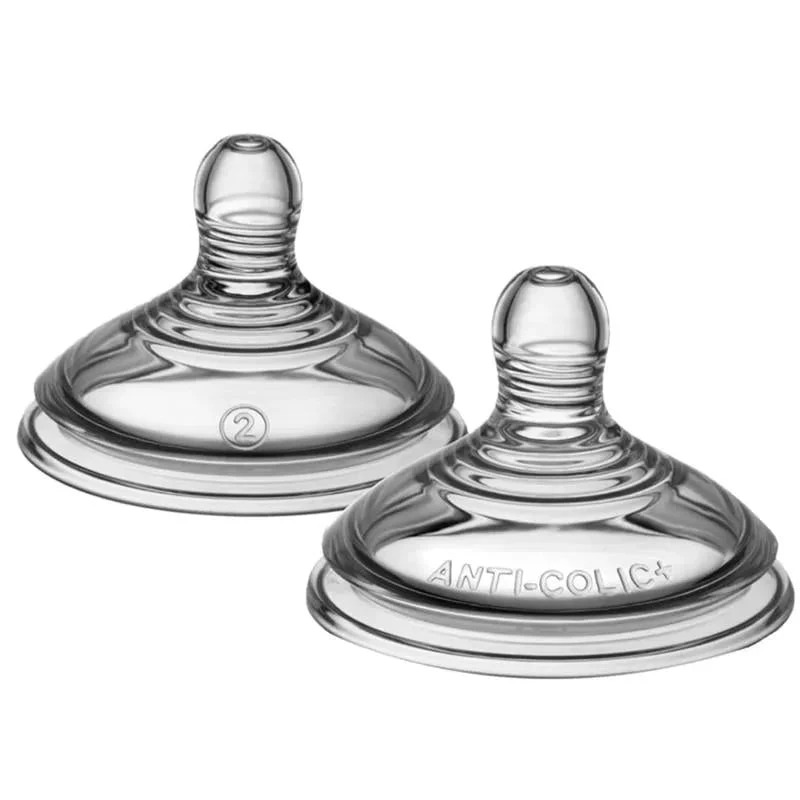 Tommee Tippee - 2Pk Advanced Anti-Colic Baby Bottle Nipples Medium Flow, 3M+ 3 Tommee Tippee - 2Pk Advanced Anti-Colic Baby Bottle Nipples Medium Flow, 3M+