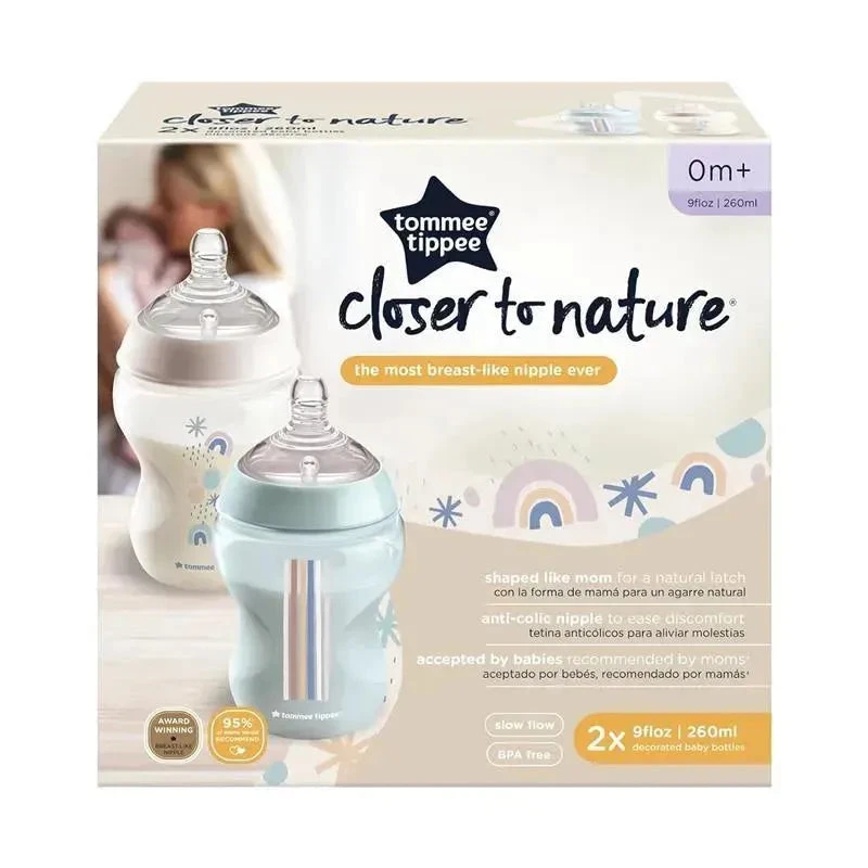 Tommee Tippee - 2Pk Closer To Nature 9Oz, Deco Bottle Boy 7 Tommee Tippee - 2Pk Closer To Nature 9Oz, Deco Bottle Boy - Image 5