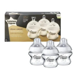 Tommee Tippee - 5Oz 3Pk Closer To Nature Bottle, White -Macro Baby Store tommee tippee closer to nature bottle 5oz white 3 pack image 2