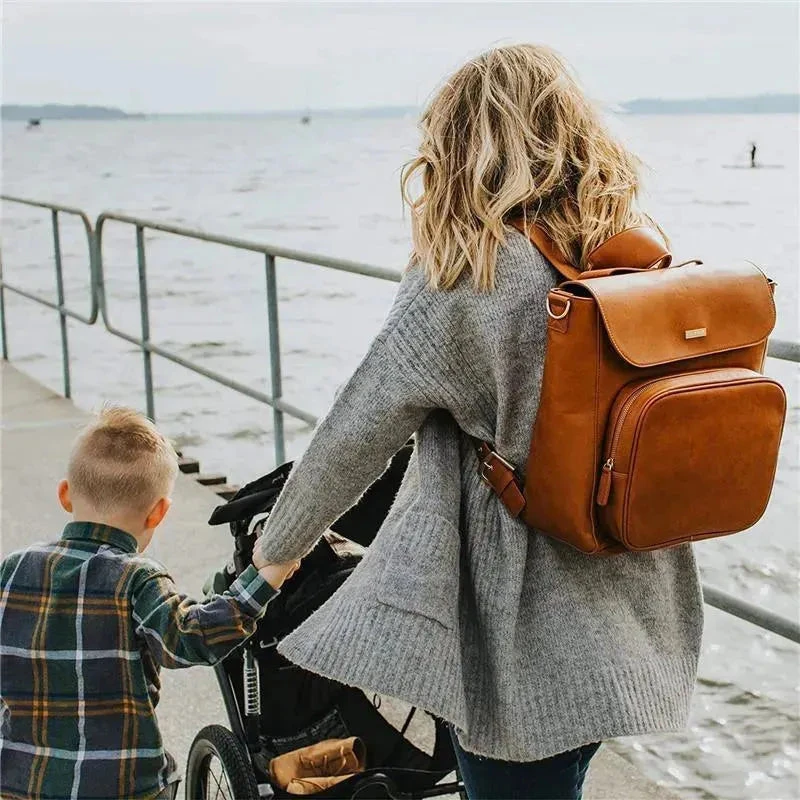 Tomy - JJ Cole Brookmont Backpack Baby Diaper Bag, Cognac 7 Tomy - JJ Cole Brookmont Backpack Baby Diaper Bag, Cognac - Image 5