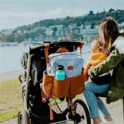 Tomy - Jj Cole Popperton Backpack Cognac Strip Diaper Bag 15 Tomy - Jj Cole Popperton Backpack Cognac Strip Diaper Bag -Macro Baby Store tomy jj cole popperton backpack cognac strip image 13