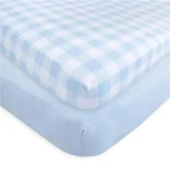 Touched By Nature - 2Pk Blue Baby Organic Cotton Crib Sheet