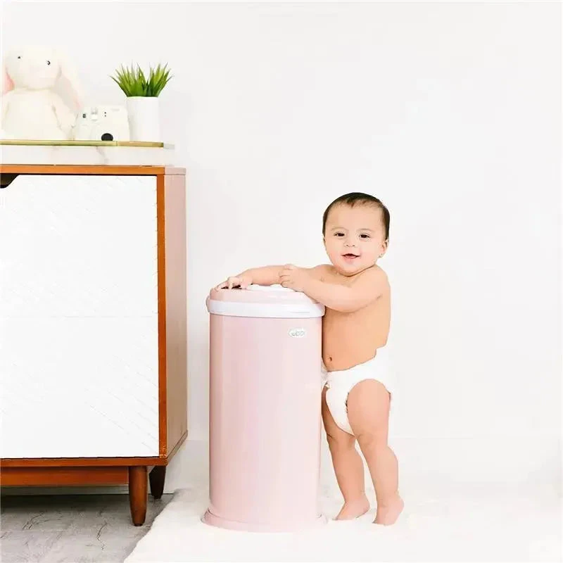 Ubbi® Ubbi - Steel Odor Locking Diaper Pail, Blush Pink 4 Ubbi® Ubbi - Steel Odor Locking Diaper Pail, Blush Pink - Image 2