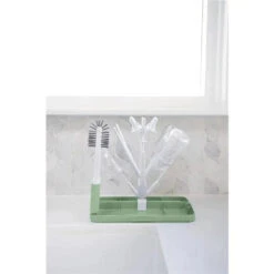 Ubbi® Ubbi - On-The-Go Drying Rack & Brush Set, Sage 12 Ubbi® Ubbi - On-The-Go Drying Rack & Brush Set, Sage -Macro Baby Store ubbi on the go drying rack brush set sage image 3