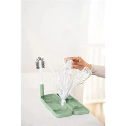 Ubbi® Ubbi - On-The-Go Drying Rack & Brush Set, Sage 13 Ubbi® Ubbi - On-The-Go Drying Rack & Brush Set, Sage -Macro Baby Store ubbi on the go drying rack brush set sage image 4