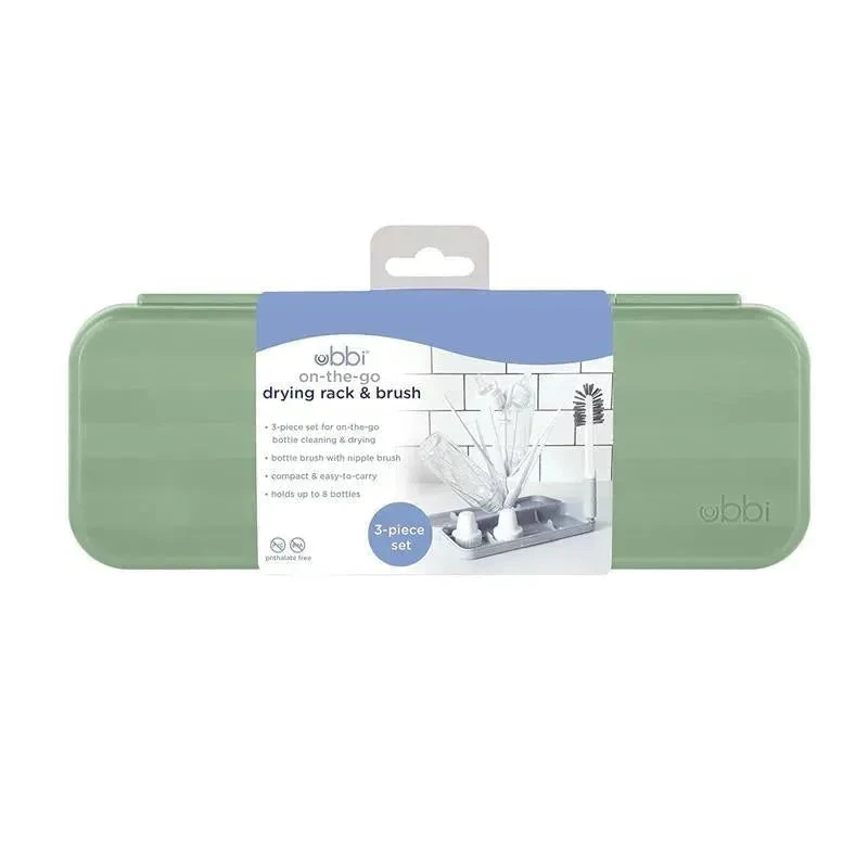 Ubbi® Ubbi - On-The-Go Drying Rack & Brush Set, Sage 8 Ubbi® Ubbi - On-The-Go Drying Rack & Brush Set, Sage - Image 6