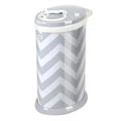 Ubbi® Ubbi - Steel Odor Locking Diaper Pail, Gray Chevron