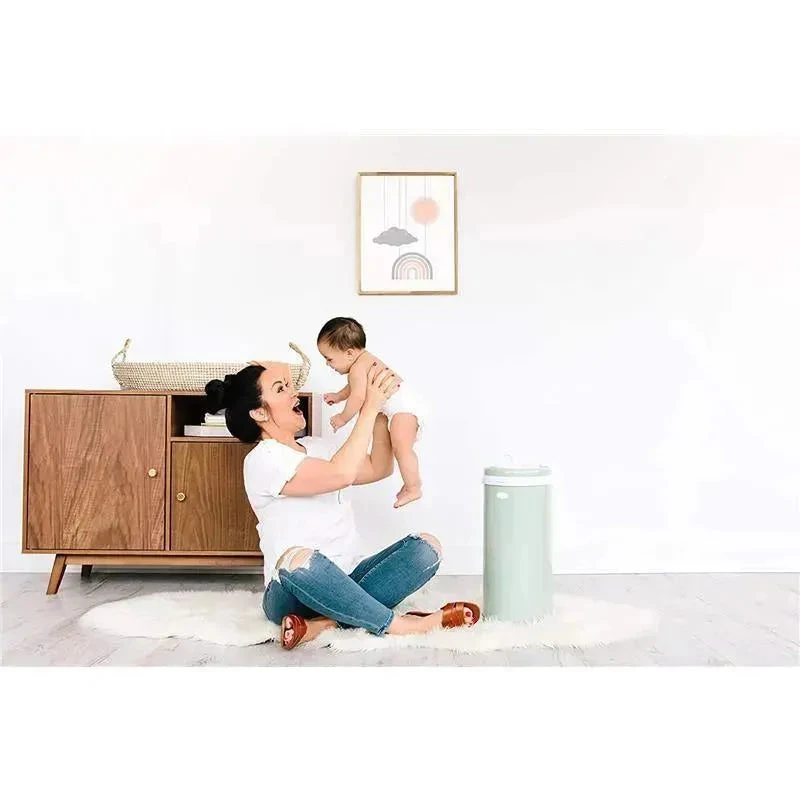 Ubbi® Ubbi - Steel Odor Locking Diaper Pail, Sage Green 9 Ubbi® Ubbi - Steel Odor Locking Diaper Pail, Sage Green - Image 7