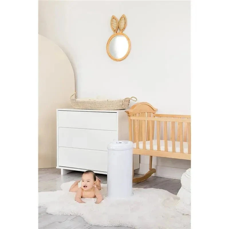 Ubbi® Ubbi - Steel Odor Locking Diaper Pail, White 8 Ubbi® Ubbi - Steel Odor Locking Diaper Pail, White - Image 6
