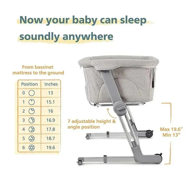 Unilove - Hug Me Plus 3-In-1 Bedside Sleeper, Shadow Gray 6 Unilove - Hug Me Plus 3-In-1 Bedside Sleeper, Shadow Gray - Image 4