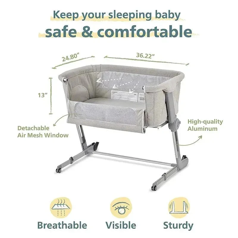 Unilove - Hug Me Plus 3-In-1 Bedside Sleeper, Shadow Gray 7 Unilove - Hug Me Plus 3-In-1 Bedside Sleeper, Shadow Gray - Image 5