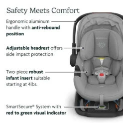 Uppababy - Aria Infant Car Seat, Gween (Green) -Macro Baby Store uppababy aria infant car seat gween green image 5