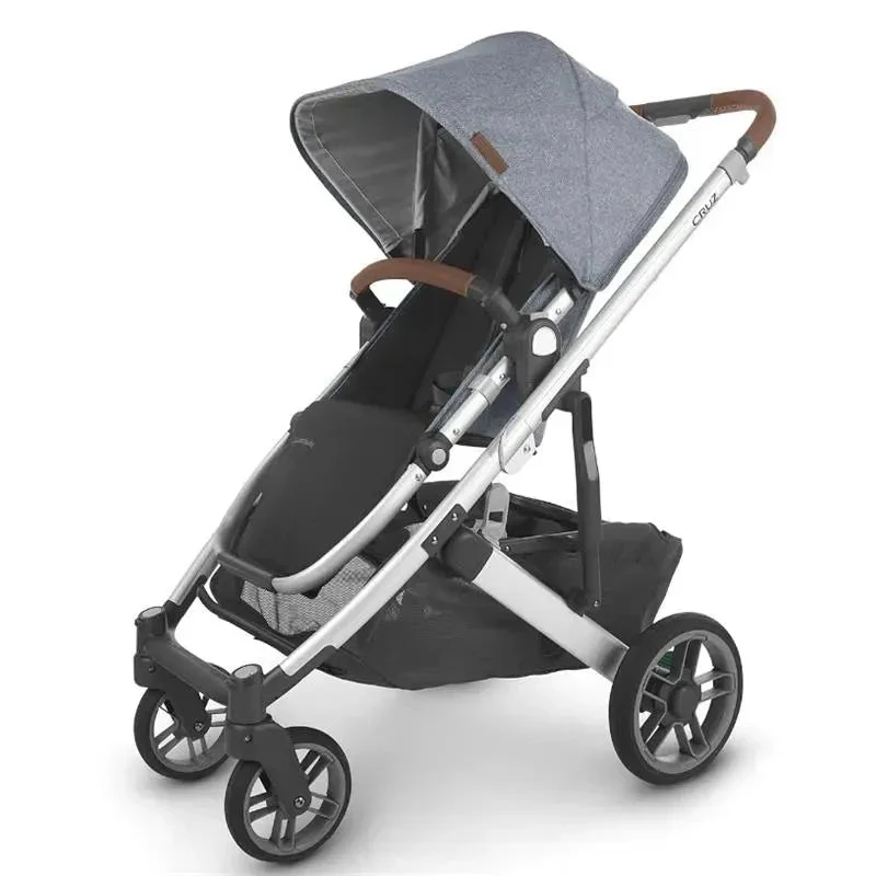 Uppababy - Cruz Stroller V2, Gregory (Blue Melange/Silver/Saddle Leather) 3 Uppababy - Cruz Stroller V2, Gregory (Blue Melange/Silver/Saddle Leather)