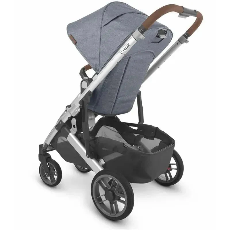 Uppababy - Cruz Stroller V2, Gregory (Blue Melange/Silver/Saddle Leather) 6 Uppababy - Cruz Stroller V2, Gregory (Blue Melange/Silver/Saddle Leather) - Image 4