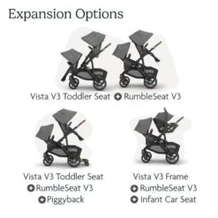 Uppababy - Kenzi Vista V3 Stroller | Kenzi Rumbleseat | Upper Adapters 21 Uppababy - Kenzi Vista V3 Stroller | Kenzi Rumbleseat | Upper Adapters -Macro Baby Store uppababy kenzi vista v3 stroller kenzi rumbleseat upper adapters image 9
