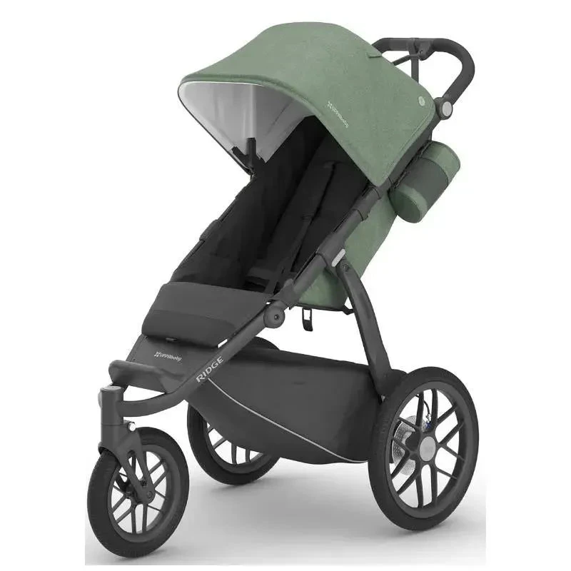 Uppababy - Ridge Jogging Stroller, Gwen (Green Mélange/Carbon Frame) 3 Uppababy - Ridge Jogging Stroller, Gwen (Green Mélange/Carbon Frame)