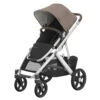 Uppababy - Vista V3 Stroller, Theo (Dark Taupe/Silver Frame/Chestnut Leather) 1 Uppababy - Vista V3 Stroller, Theo (Dark Taupe/Silver Frame/Chestnut Leather) -Macro Baby Store uppababy vista v3 stroller theo dark taupe silver frame chestnut leather image 1
