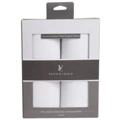 Venice Child - 2Pk Viscose From Bamboo Bassinet Sheets, Off White