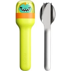 Zoku - Kids Pocket Utensil Set, Green Dino