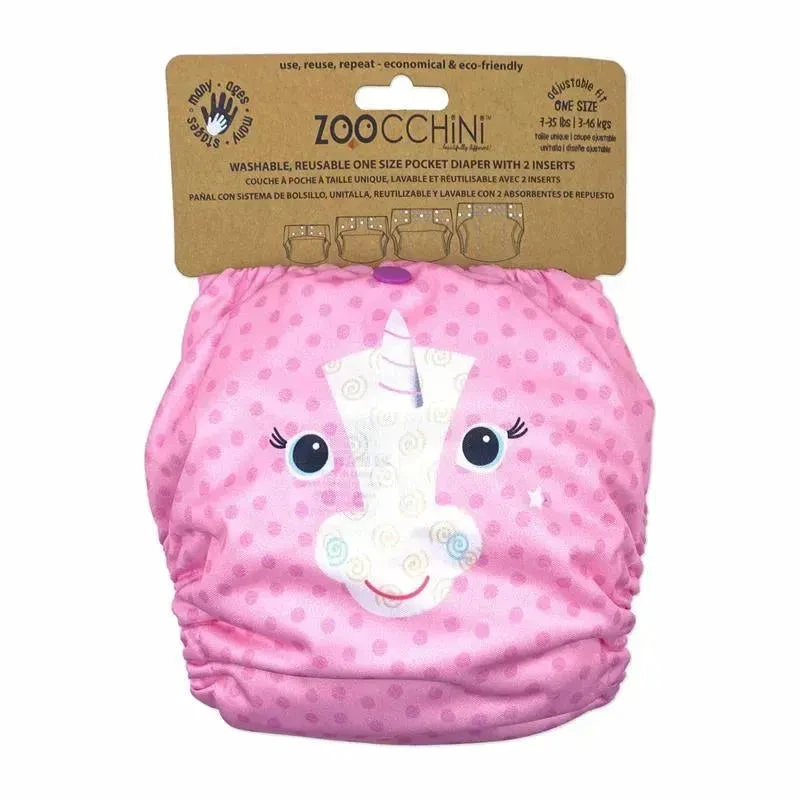 Zoocchini - Cloth Diaper Alicorn With 2Pk Insert One Size 3 Zoocchini - Cloth Diaper Alicorn With 2Pk Insert One Size