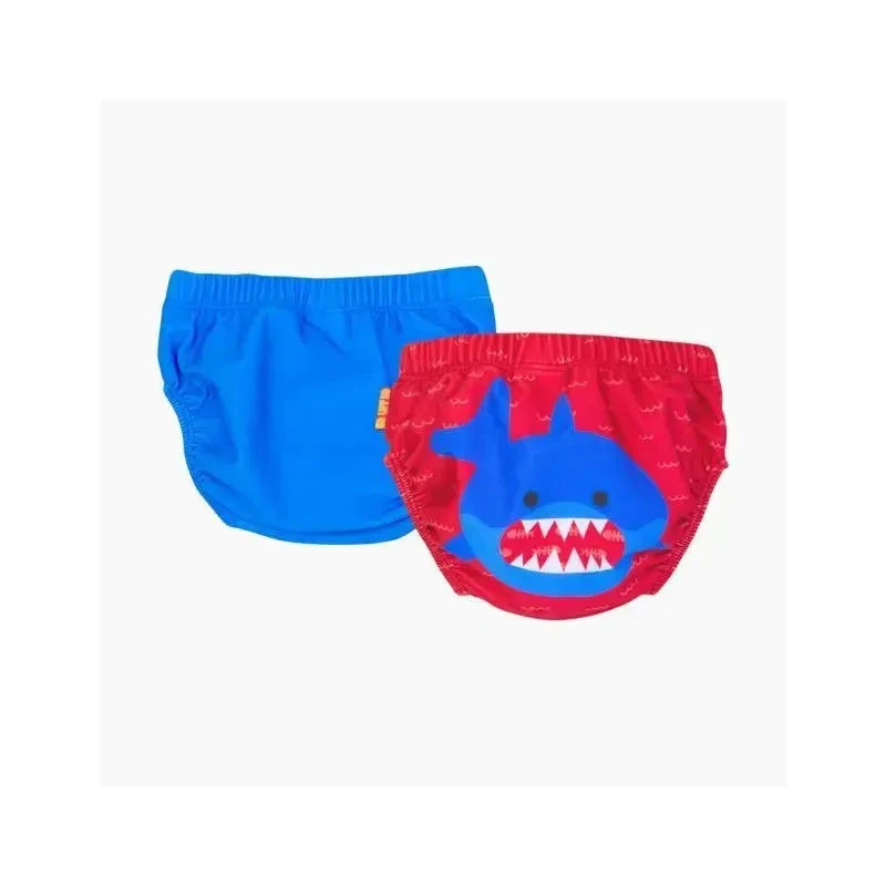 Zoocchini - 2Pk Knit Swim Diaper Set, Shark 3 Zoocchini - 2Pk Knit Swim Diaper Set, Shark